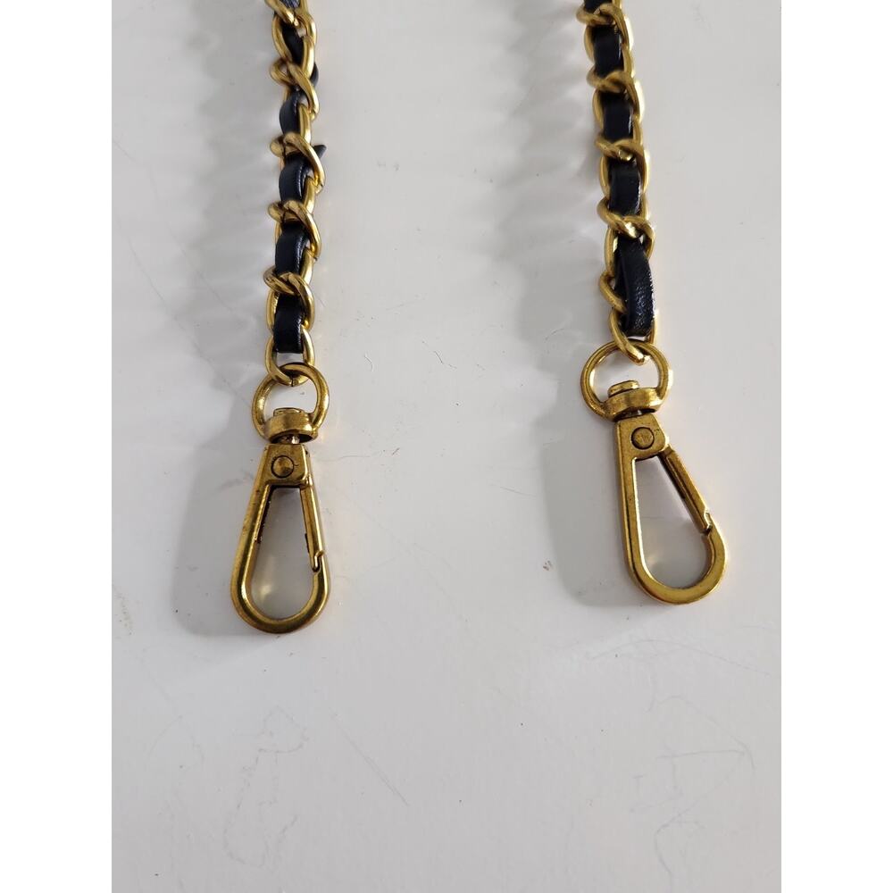 Unbranded Vtg Black Gold Braided Adjustable Crossbody Chain Strap Replacement - Picture 5 of 8